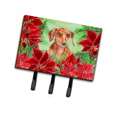 Carolines Treasures Red Dachshund Poinsettas Leash or Key Holder CK1355TH68